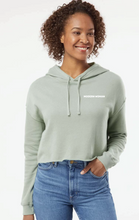 Load image into Gallery viewer, Modern Woman Block Embroidered Cropped Hoodie
