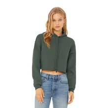 Load image into Gallery viewer, Cropped Hoodie Military Green | Pretty Messed Up - Inside Hood