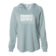 Load image into Gallery viewer, Crossfit Superfly White | Ladies' WAVE WASH HOODED PULLOVER
