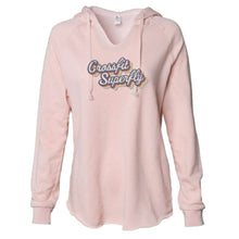Load image into Gallery viewer, Crossfit Superfly Retro Color | Ladies' WAVE WASH HOODED PULLOVER