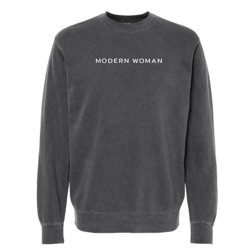 Modern Woman | Pigment Dyed Crew Neck SWEATSHIRT