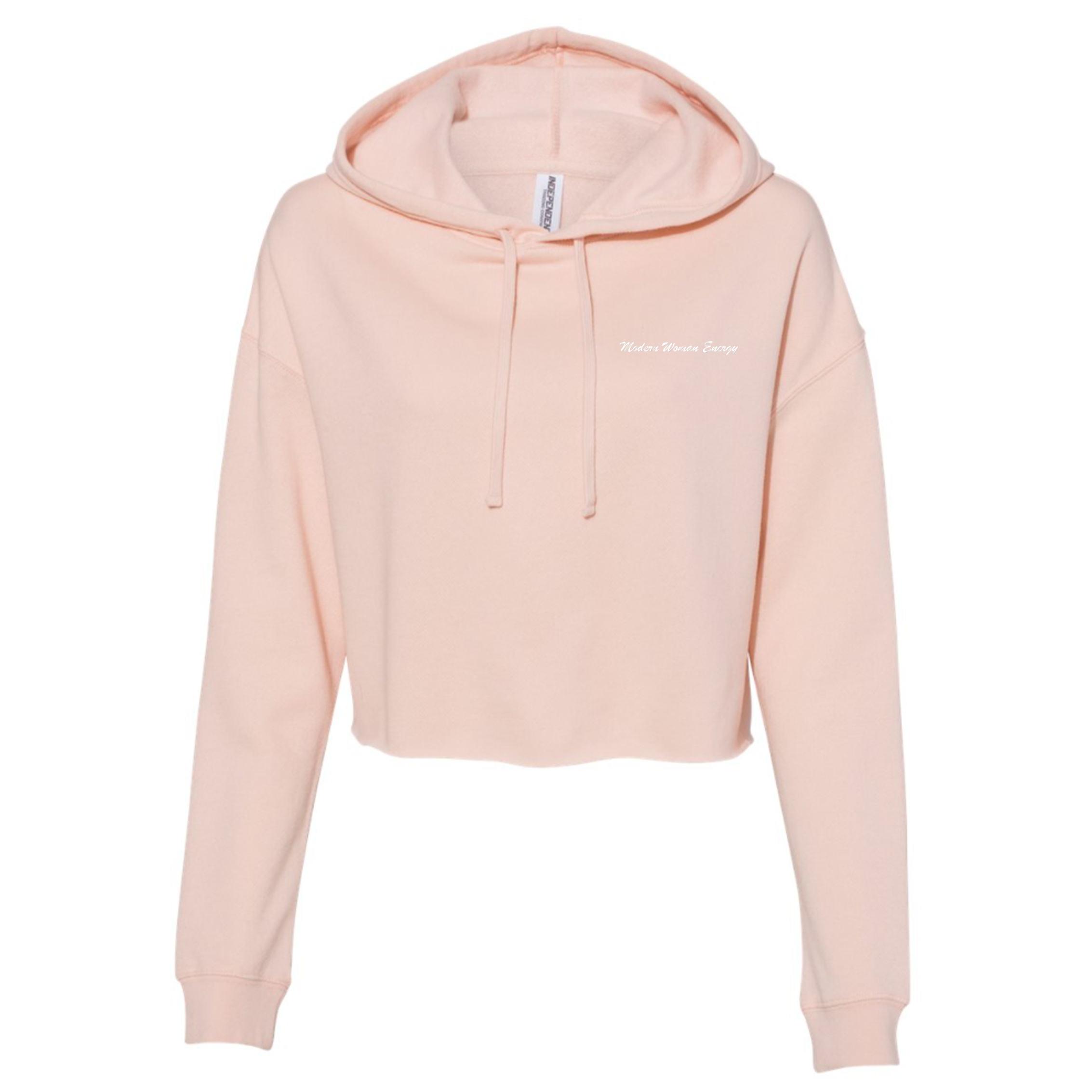 Modern Woman Energy Embroidered Cropped Hoodie