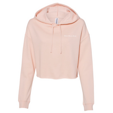 Load image into Gallery viewer, Modern Woman Energy Embroidered Cropped Hoodie