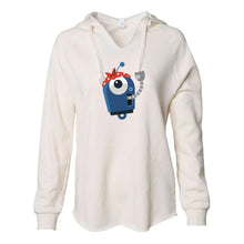 Load image into Gallery viewer, Resistbot Color | Ladies' WAVE WASH HOODED PULLOVER