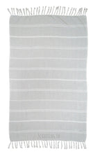 Load image into Gallery viewer, Scrubbing In - Embroidered Turkish Towel - Gray