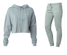 Load image into Gallery viewer, Modern Woman Energy Embroidered Cropped Hoodie and Jogger Set