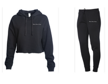 Load image into Gallery viewer, Modern Woman Energy Embroidered Cropped Hoodie and Jogger Set
