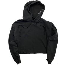 Load image into Gallery viewer, Cropped Hoodie Black | Pretty Messed Up - Inside Hood