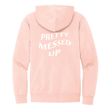 Load image into Gallery viewer, Fleece Hoodie - Rosewater Pink | Pretty Messed Up back print