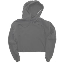 Load image into Gallery viewer, Cropped Hoodie Storm Grey | Pretty Messed Up - Inside Hood