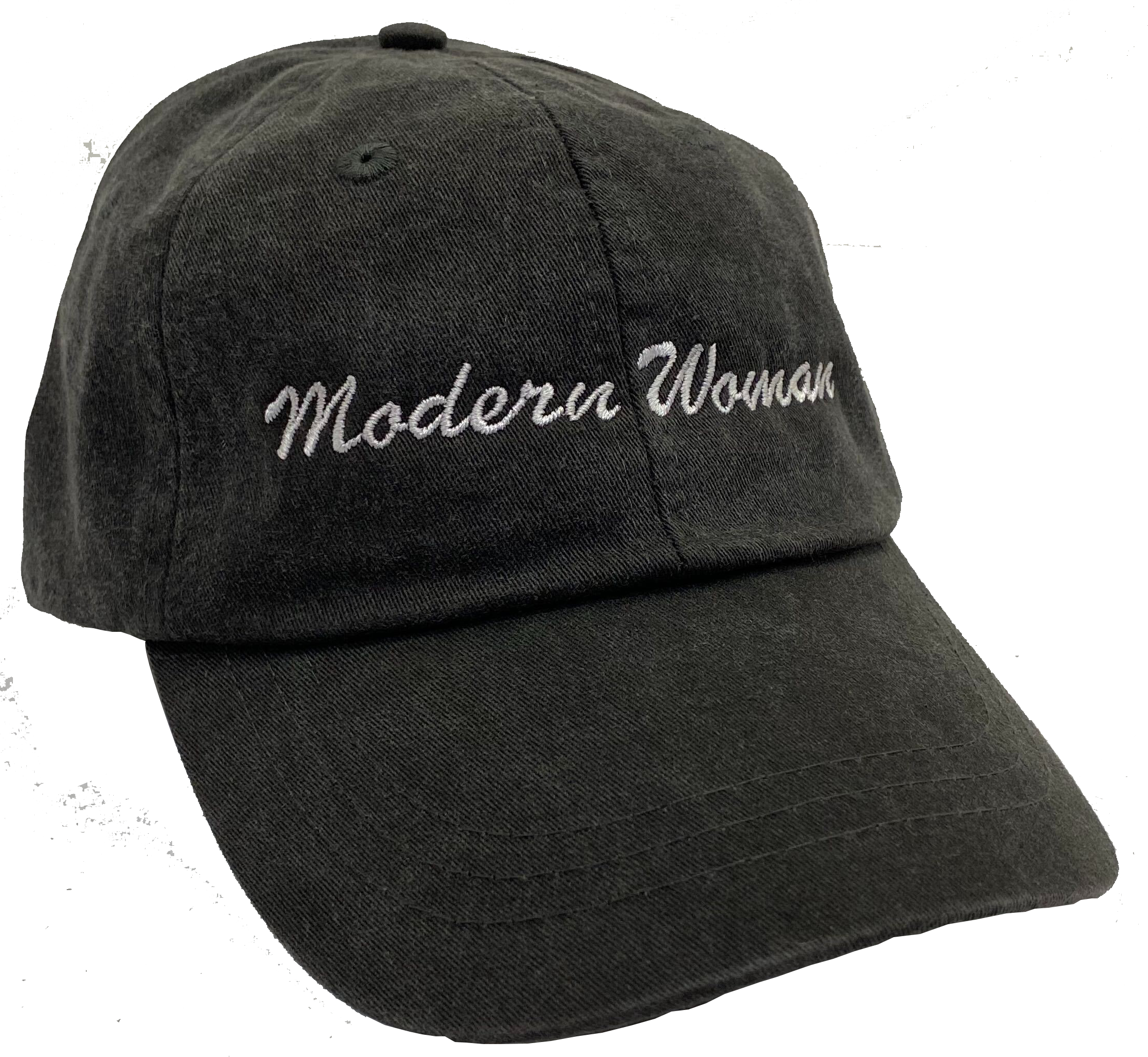 Modern Woman Script EMBROIDERED Cotton Twill HAT
