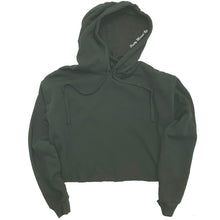 Load image into Gallery viewer, Cropped Hoodie Military Green | Pretty Messed Up - Inside Hood