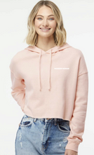 Load image into Gallery viewer, Modern Woman Block Embroidered Cropped Hoodie
