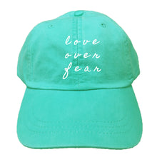 Load image into Gallery viewer, BLOOM FOUNDATION | EMBROIDERED HAT | LOVE OVER FEAR
