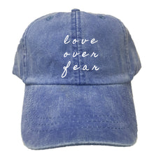 Load image into Gallery viewer, BLOOM FOUNDATION | EMBROIDERED HAT | LOVE OVER FEAR

