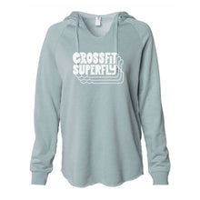 Load image into Gallery viewer, Crossfit Superfly White | Ladies&#39; WAVE WASH HOODED PULLOVER
