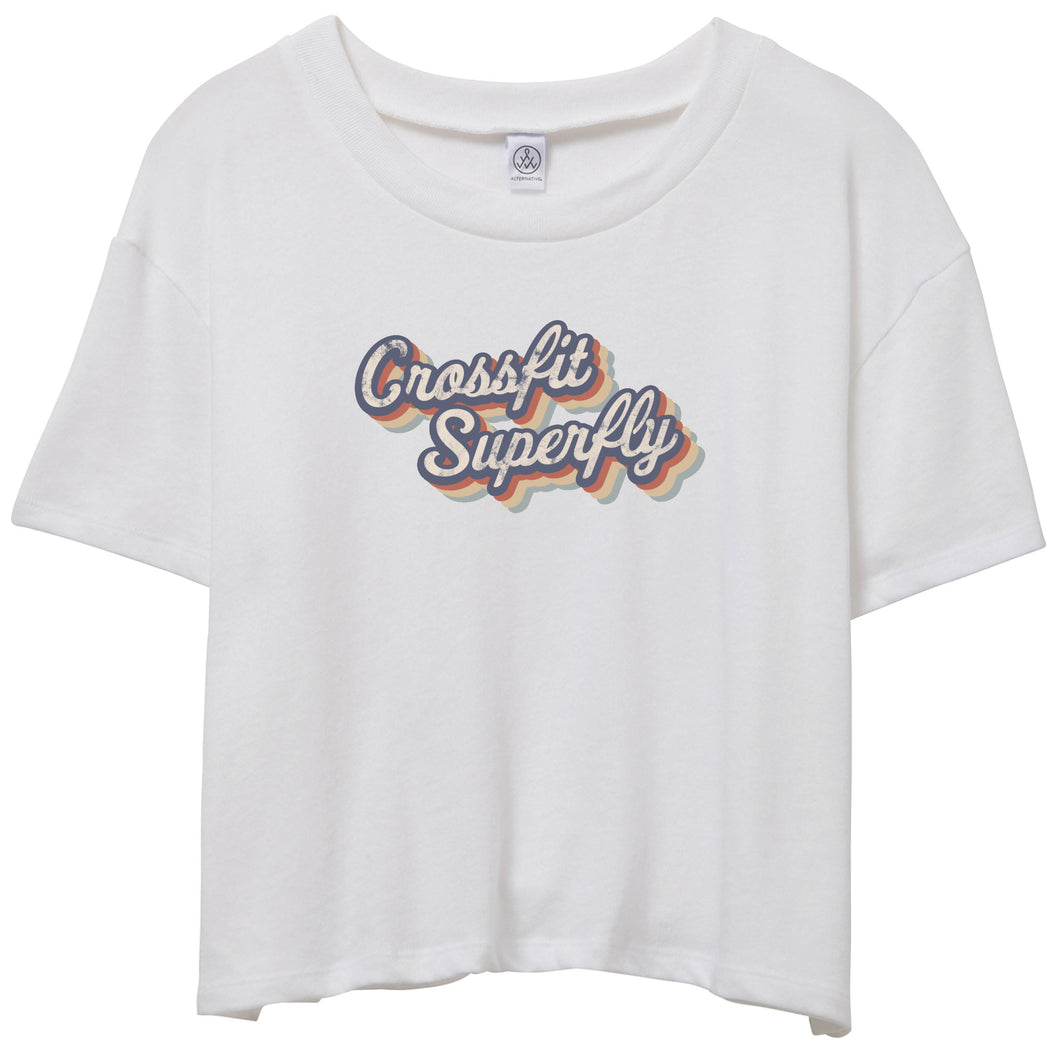 Crossfit Superfly Retro Color | Cropped T-Shirt