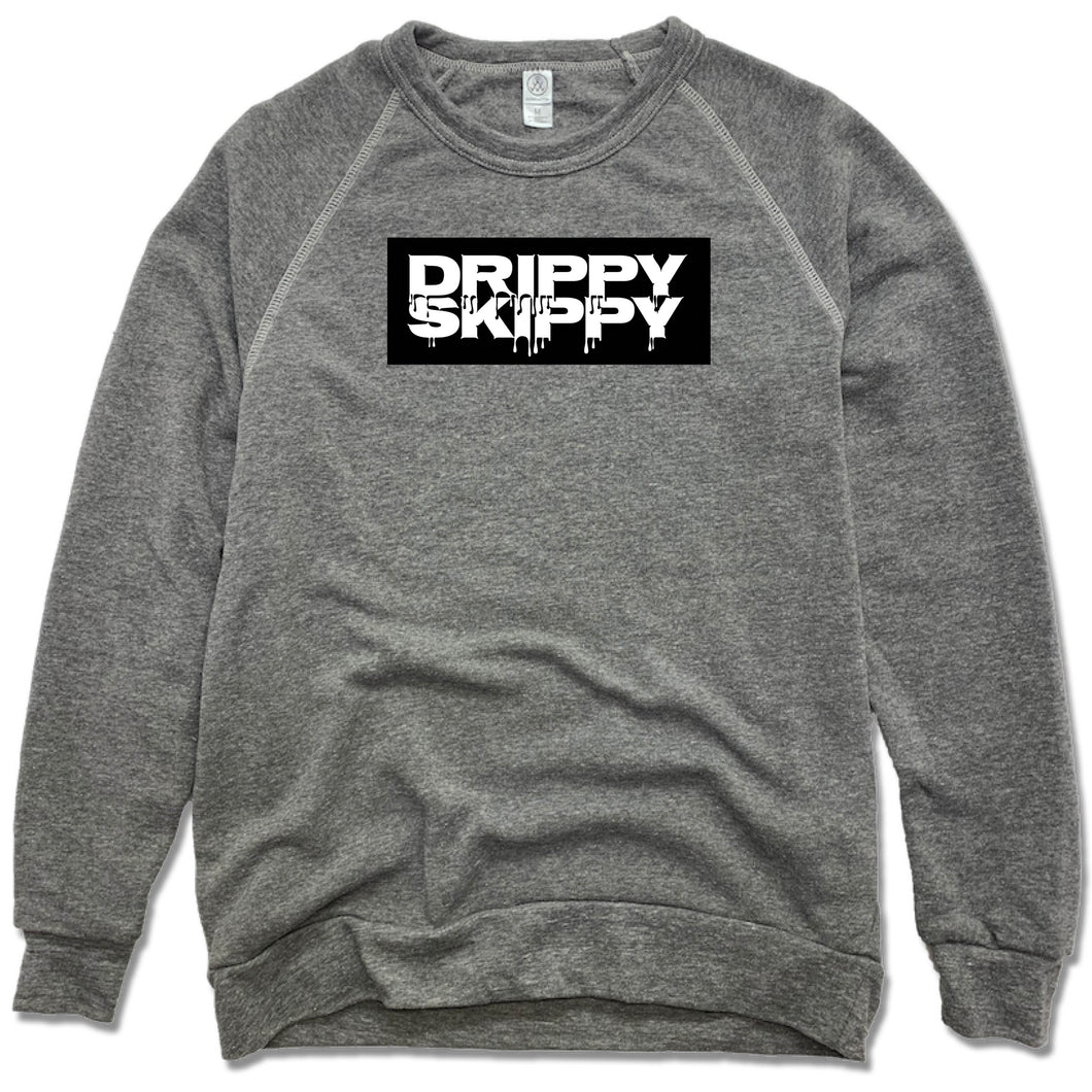 Drippy Skippy White/Black Logo | Eco-FLEECE SWEATSHIRT