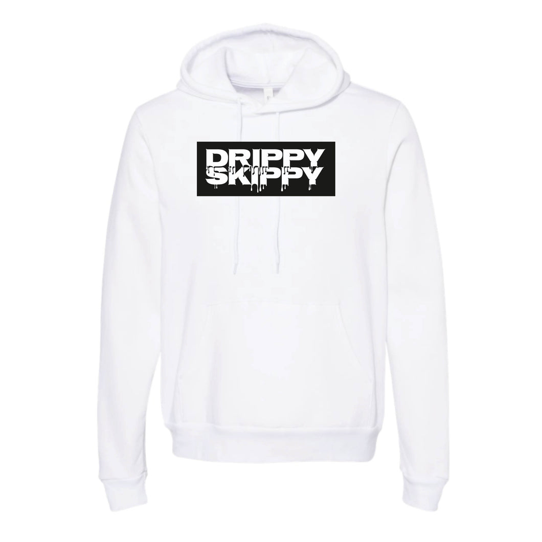 Drippy Skippy White/Black Logo | Sponge Fleece Hoodie