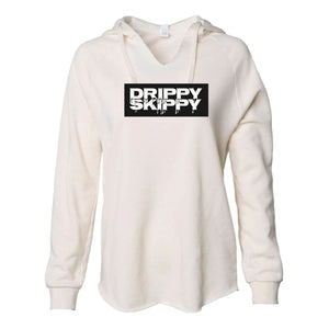 Drippy Skippy White/Black Logo | Ladies' WAVE WASH HOODED PULLOVER