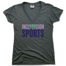 Load image into Gallery viewer, InclYOUsion Sports | LADIES V-NECK Tee
