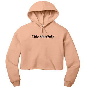 Cropped Hoodie Peach | Chic Shit Only | Wine Bottle