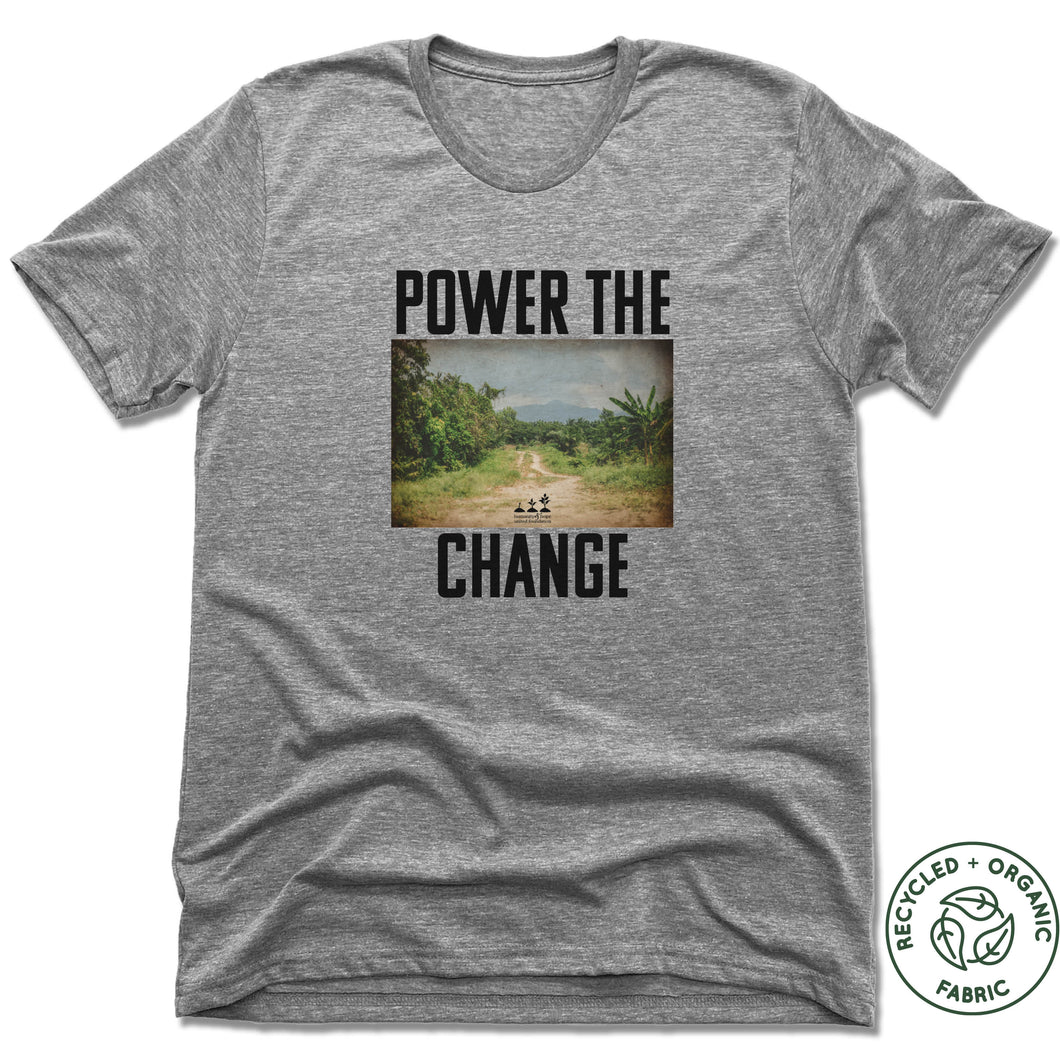 HUMANITY AND HOPE | UNISEX GRAY Recycled Tri-Blend | POWER THE CHANGE PHOTO