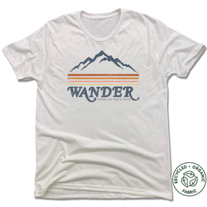 Wander Where the Wifi is Weak - Unisex Recycled Tri-Blend T-shirt - White
