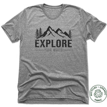 Load image into Gallery viewer, Explore - Unisex Recycled Tri-Blend T-shirt
