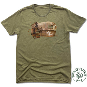 WILD AND FREE | UNISEX OLIVE Recycled Tri-Blend