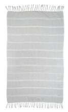 Load image into Gallery viewer, Scrubbing In - Embroidered Turkish Towel - Gray
