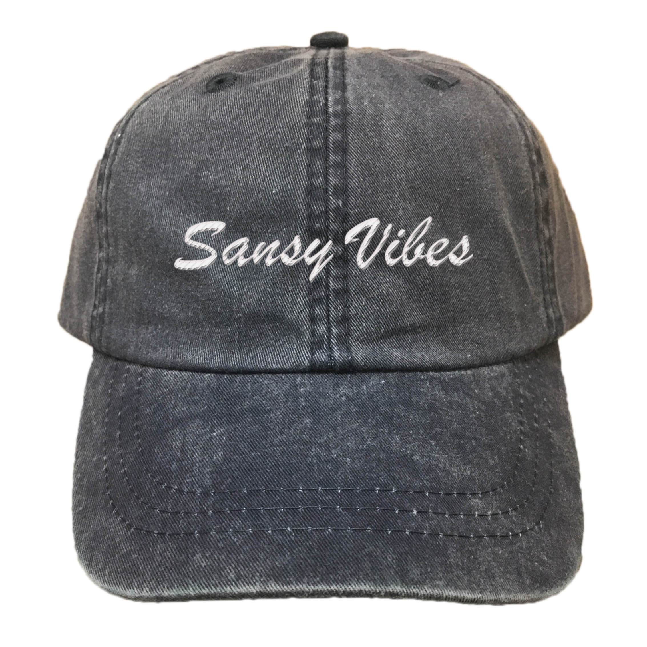 Sansy Vibes Script EMBROIDERED Cotton Twill HAT