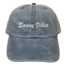 Load image into Gallery viewer, Sansy Vibes Script EMBROIDERED Cotton Twill HAT
