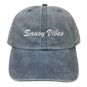 Sansy Vibes Script EMBROIDERED Cotton Twill HAT