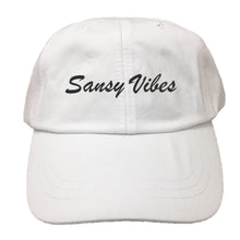 Load image into Gallery viewer, Sansy Vibes Script EMBROIDERED Cotton Twill HAT
