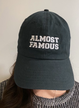 Load image into Gallery viewer, Almost Famous | EMBROIDERED Cotton Twill Black HAT
