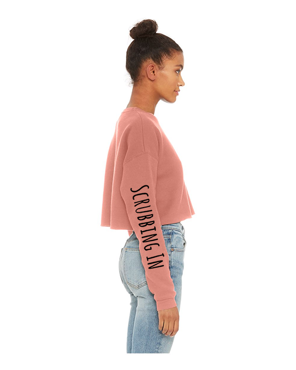 Scrubbing In - Crop Sweater - Pink