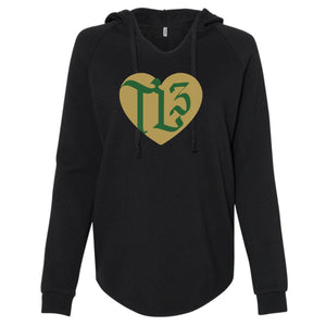 Tavin TL3 Green | Ladies' WAVE WASH HOODED PULLOVER