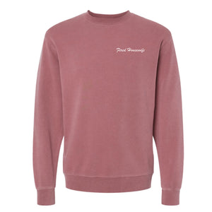 Fired Housewife - Embroidered | Pigment Dyed Crew Neck SWEATSHIRT