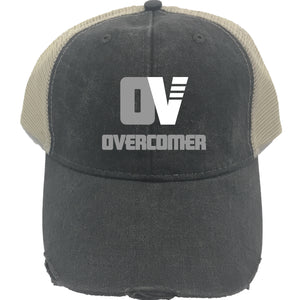 OVERCOMER | TRUCKER HAT | GRAY LOGO