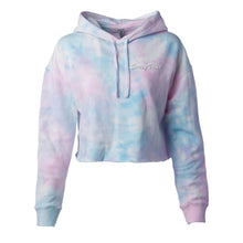 Load image into Gallery viewer, Sansy Vibes Embroidered  - Tie Dye Cropped Hoodie
