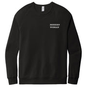 Modern Woman Embroidered Left Chest FRENCH TERRY SWEATSHIRT